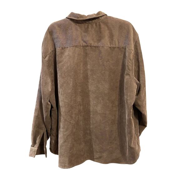 Vintage Stag Hill Tan Corduroy Long Sleeve Button Up Shirt - Picture 2 of 3